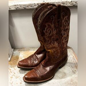 Ariat Alabama Distressed Brown Western Snip Toe Cowgirl Boots! Size 8